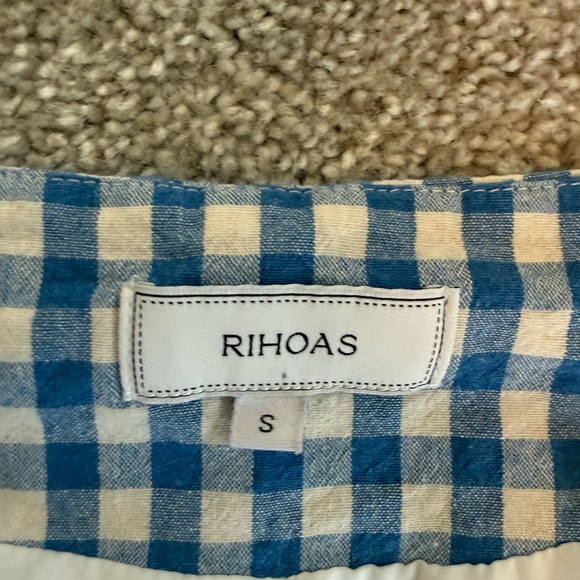 RIHOAS Blue and White Checkered Blouse - Picture 2 of 3